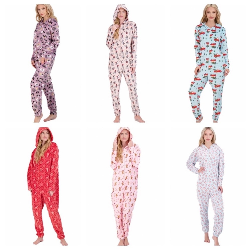 NYC Underground hooded fleece pajamas